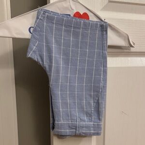 Janie and Jack Light Blue Plaid Shorts